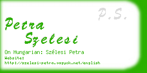 petra szelesi business card