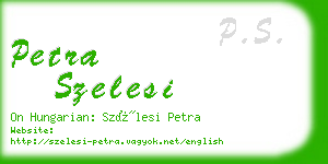 petra szelesi business card